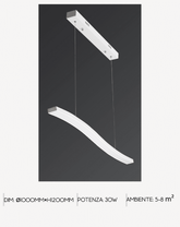 GIULIA ONDA 8007-1  Lampadario LED a Sospensione SMART